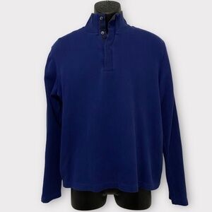 Boss by Hugo Boss Navy Blue Regular Fit Snap Button Pullover Sweater Size Medium
